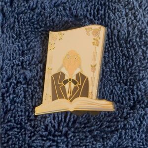 Vintage Style Enamel Beauty and the Beast Collectible Pin with Book Design